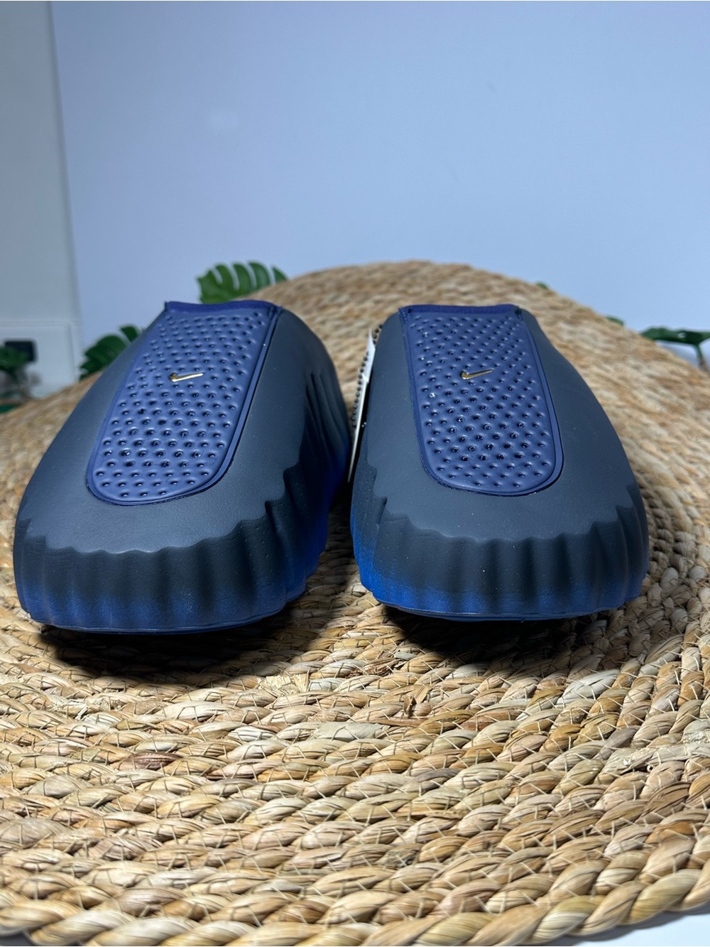 Nike Men's Navy and Black Slip-On Perforated Loafers